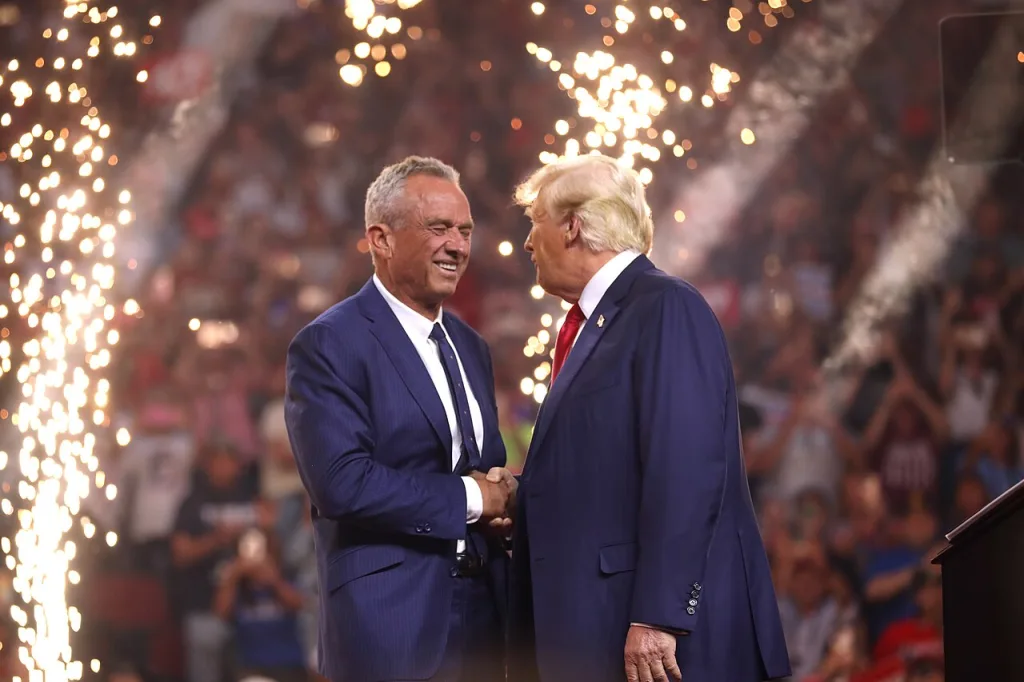 Kennedy endorsing Trump at a rally in Arizona on August 23, 2024