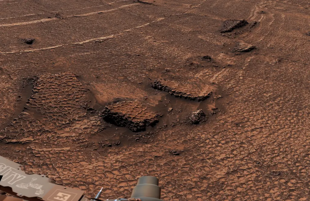 Curiosity encountered a broad field of small polygon-like features and measured their shapes and chemistry carefully, according to mission scientist Ashwin Vasavada.