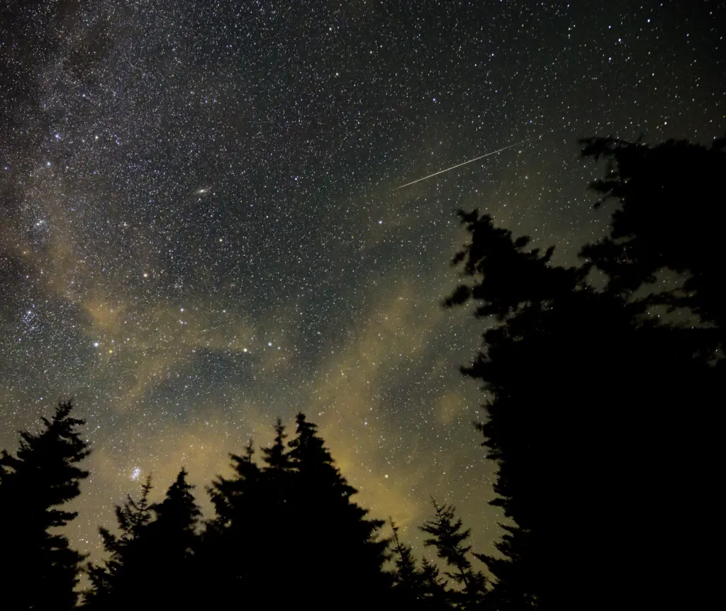 The Perseids meteor shower lights up the night sky with its dazzling display of shooting stars.