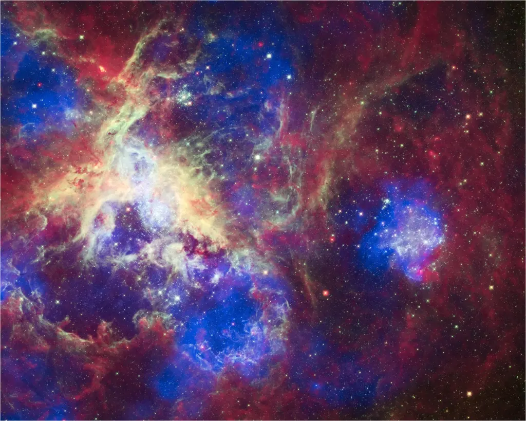The Tarantula Nebula, a stellar nursery teeming with new star formation.