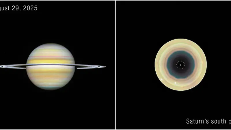 Saturn draws a new shape: a 10‑sided wave circles the south pole