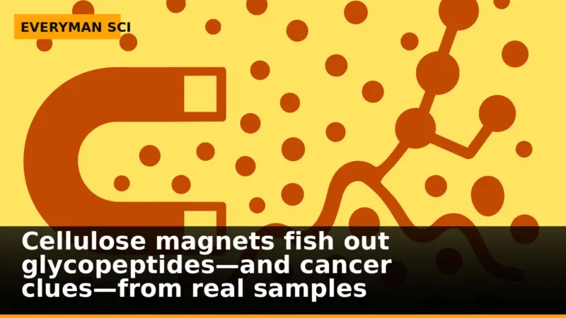 Cellulose magnets fish out glycopeptides—and cancer clues—from real samples