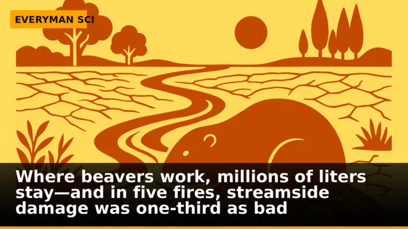 Where beavers work, millions of liters stay—and in five fires, streamside damage was one‑third as bad