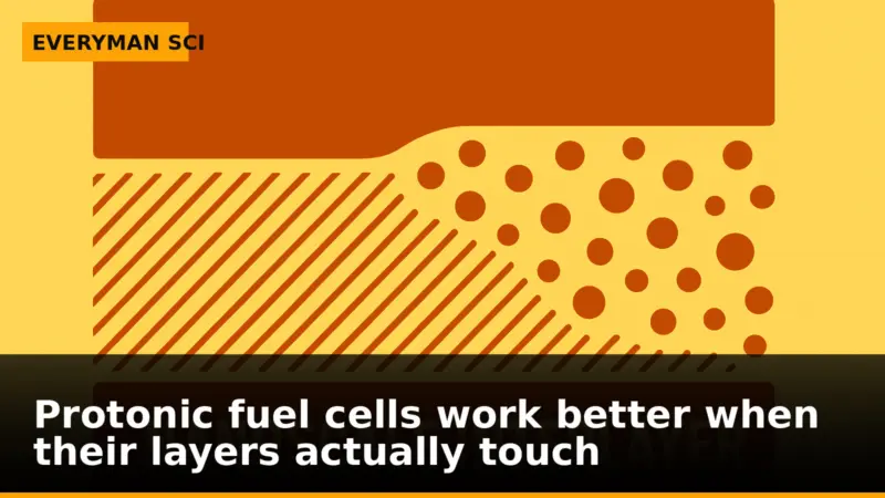 Protonic fuel cells work better when their layers actually touch
