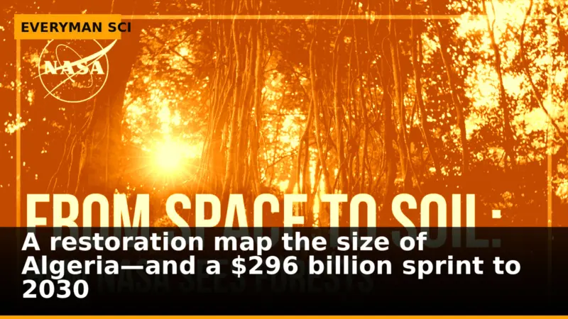 A restoration map the size of Algeria—and a $296 billion sprint to 2030